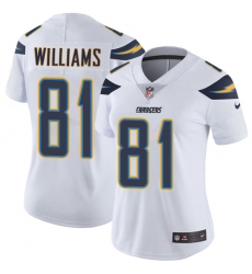Women's Nike Los Angeles Chargers #81 Mike Williams White Vapor Untouchable Elite Player NFL Jersey