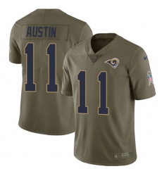 Youth Nike Los Angeles Rams #11 Tavon Austin Limited Olive 2017 Salute to Service NFL Jersey