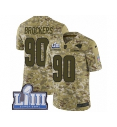Men's Nike Los Angeles Rams #90 Michael Brockers Limited Camo 2018 Salute to Service Super Bowl LIII Bound NFL Jersey