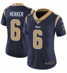 Women's Nike Los Angeles Rams #6 Johnny Hekker Elite Navy Blue Team Color NFL Jersey