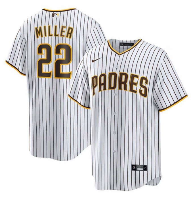 Men's San Diego Padres #22 Mason Miller White Cool Base Stitched Baseball Jersey