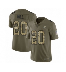 Men's Los Angeles Rams #20 Troy Hill Limited Olive Camo 2017 Salute to Service Football Jersey