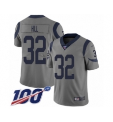 Youth Los Angeles Rams #32 Troy Hill Limited Gray Inverted Legend 100th Season Football Jersey