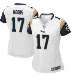 Women's Nike Los Angeles Rams #17 Robert Woods Game White NFL Jersey