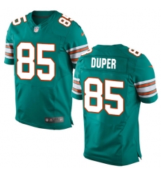 Men's Nike Miami Dolphins #85 Mark Duper Elite Aqua Green Alternate NFL Jersey