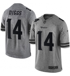 Men's Nike Minnesota Vikings #14 Stefon Diggs Limited Gray Gridiron NFL Jersey