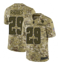 Men's Nike Minnesota Vikings #29 Xavier Rhodes Limited Camo 2018 Salute to Service NFL Jersey