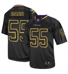 Men's Nike Minnesota Vikings #55 Anthony Barr Elite Lights Out Black NFL Jersey