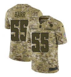 Men's Nike Minnesota Vikings #55 Anthony Barr Limited Camo 2018 Salute to Service NFL Jersey