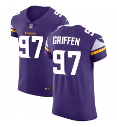 Men's Nike Minnesota Vikings #97 Everson Griffen Purple Team Color Vapor Untouchable Elite Player NFL Jersey