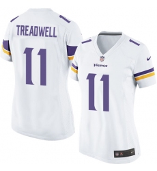 Women's Nike Minnesota Vikings #11 Laquon Treadwell Game White NFL Jersey