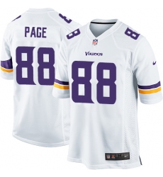 Men's Nike Minnesota Vikings #88 Alan Page Game White NFL Jersey