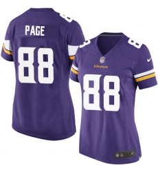 Women's Nike Minnesota Vikings #88 Alan Page Game Purple Team Color NFL Jersey