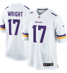 Men's Nike Minnesota Vikings #17 Jarius Wright Game White NFL Jersey