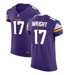 Men's Nike Minnesota Vikings #17 Jarius Wright Purple Team Color Vapor Untouchable Elite Player NFL Jersey