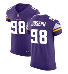 Men's Nike Minnesota Vikings #98 Linval Joseph Purple Team Color Vapor Untouchable Elite Player NFL Jersey