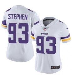 Women's Nike Minnesota Vikings #93 Shamar Stephen Elite White NFL Jersey