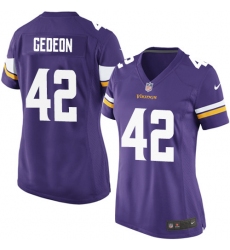 Women's Nike Minnesota Vikings #42 Ben Gedeon Game Purple Team Color NFL Jersey