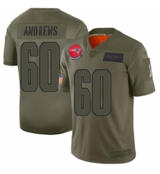 Women's New England Patriots #60 David Andrews Limited Camo 2019 Salute to Service Football Jersey