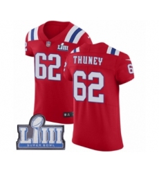 Men's Nike New England Patriots #62 Joe Thuney Red Alternate Vapor Untouchable Elite Player Super Bowl LIII Bound NFL Jersey