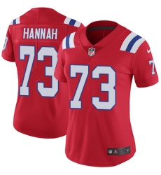 Women's Nike New England Patriots #73 John Hannah Red Alternate Vapor Untouchable Limited Player NFL Jersey