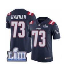 Youth Nike New England Patriots #73 John Hannah Limited Navy Blue Rush Vapor Untouchable Super Bowl LIII Bound NFL Jersey