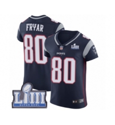 Men's Nike New England Patriots #80 Irving Fryar Navy Blue Team Color Vapor Untouchable Elite Player Super Bowl LIII Bound NFL Jersey