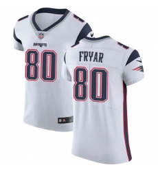 Men's Nike New England Patriots #80 Irving Fryar White Vapor Untouchable Elite Player NFL Jersey