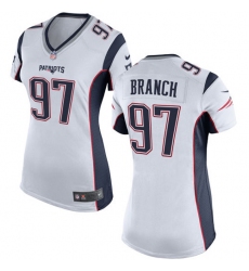Women's Nike New England Patriots #97 Alan Branch Game White NFL Jersey