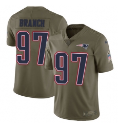 Youth Nike New England Patriots #97 Alan Branch Limited Olive 2017 Salute to Service NFL Jersey