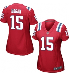 Women's Nike New England Patriots #15 Chris Hogan Game Red Alternate NFL Jersey