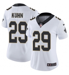 Women's Nike New Orleans Saints #29 John Kuhn Elite White NFL Jersey
