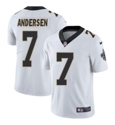 Youth Nike New Orleans Saints #7 Morten Andersen White Vapor Untouchable Limited Player NFL Jersey