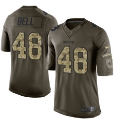 Men's Nike New Orleans Saints #48 Vonn Bell Elite Green Salute to Service NFL Jersey