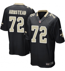 Men's Nike New Orleans Saints #72 Terron Armstead Game Black Team Color NFL Jersey