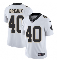 Youth Nike New Orleans Saints #40 Delvin Breaux White Vapor Untouchable Limited Player NFL Jersey