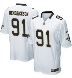 Men's Nike New Orleans Saints #91 Trey Hendrickson Game White NFL Jersey
