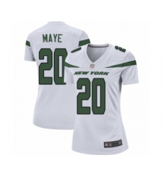 Women's New York Jets #20 Marcus Maye Game White Football Jersey