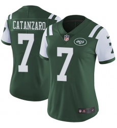 Women's Nike New York Jets #7 Chandler Catanzaro Green Team Color Vapor Untouchable Limited Player NFL Jersey