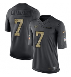 Youth Nike New York Jets #7 Chandler Catanzaro Limited Black 2016 Salute to Service NFL Jersey