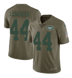 Youth Nike New York Jets #44 Corey Lemonier Limited Olive 2017 Salute to Service NFL Jersey