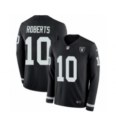 Youth Nike Oakland Raiders #10 Seth Roberts Limited Black Therma Long Sleeve NFL Jersey