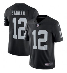 Youth Nike Oakland Raiders #12 Kenny Stabler Black Team Color Vapor Untouchable Limited Player NFL Jersey