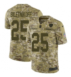 Youth Nike Oakland Raiders #25 Fred Biletnikoff Limited Camo 2018 Salute to Service NFL Jersey