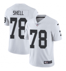 Men's Nike Oakland Raiders #78 Art Shell White Vapor Untouchable Limited Player NFL Jersey