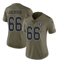 Women's Nike Oakland Raiders #66 Gabe Jackson Limited Olive 2017 Salute to Service NFL Jersey