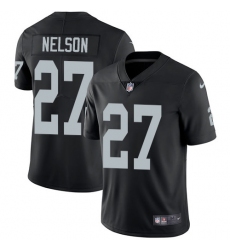 Men's Nike Oakland Raiders #27 Reggie Nelson Black Team Color Vapor Untouchable Limited Player NFL Jersey