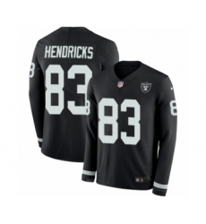 Men's Nike Oakland Raiders #83 Ted Hendricks Limited Black Therma Long Sleeve NFL Jersey