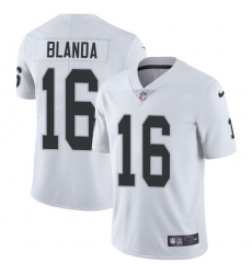 Men's Nike Oakland Raiders #16 George Blanda White Vapor Untouchable Limited Player NFL Jersey