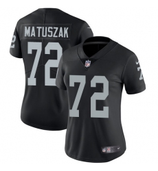 Women's Nike Oakland Raiders #72 John Matuszak Black Team Color Vapor Untouchable Limited Player NFL Jersey